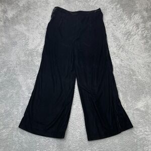 Antonio Melani Pants Womens 16 Black Dress Alma Velvet Wide Leg Classic Cocktail